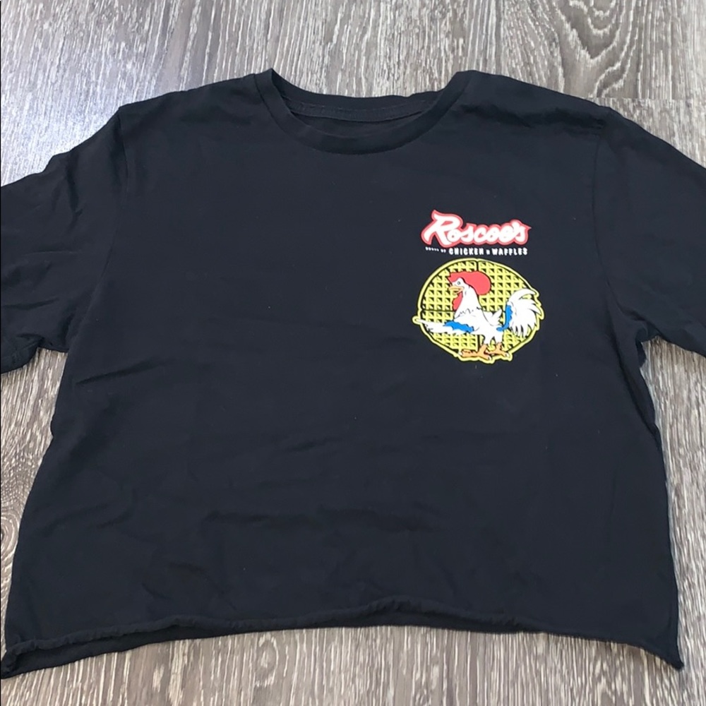 Roscoes chicken and waffles crop shirt